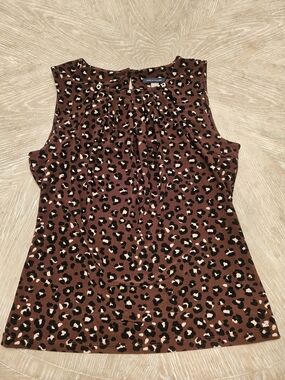 Tommy Hilfiger Brown Leopard Print Sleeveless Camisole